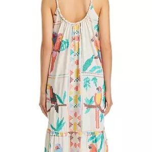 Farm Rio Stitched Birds Scarf Maxi Dress size medium